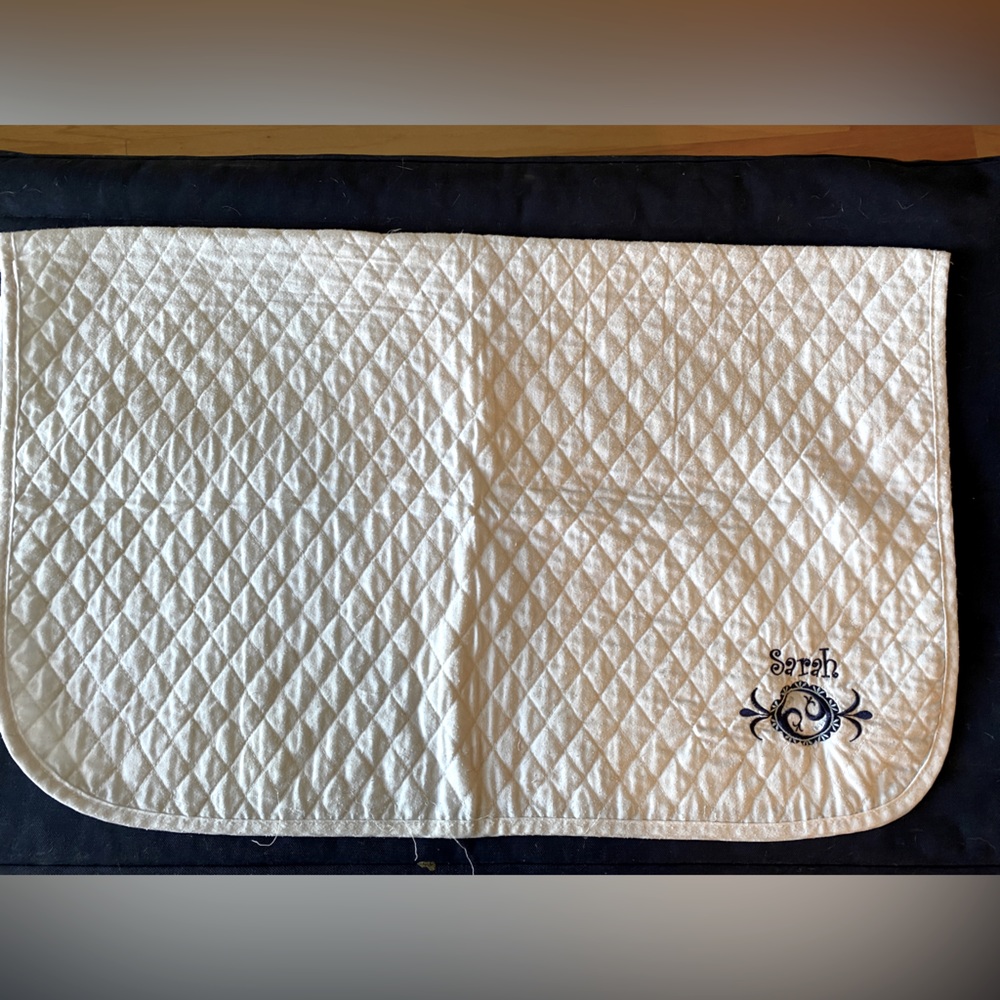 Saddle pad monogrammed